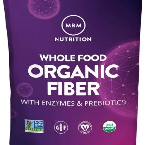 MRM Nutrition Whole Food Organic Fiber | with Enzymes + Prebiotics | Insoluble + Soluble fibers | Digestive Health