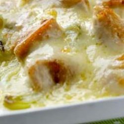 Chicken Baked with Cabbage and Leek