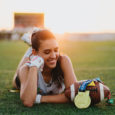 Silvia Contreras Mexican Flag Football Player